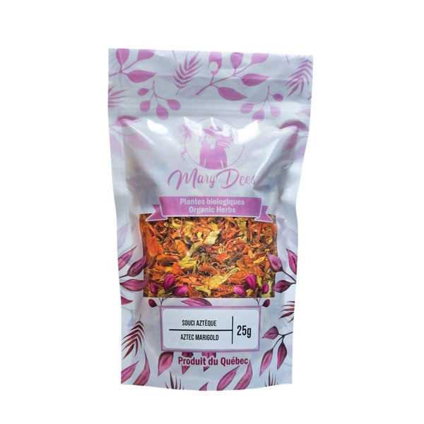 Souci aztèque (Tagetes erecta) biologique — fleurs coupées 25 g
