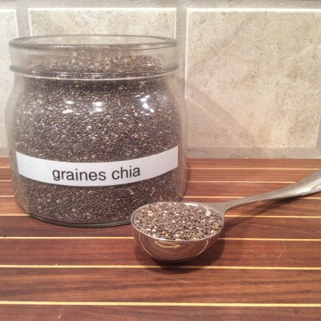 Graines de Chia (Salvia hispanica) séchée en vrac