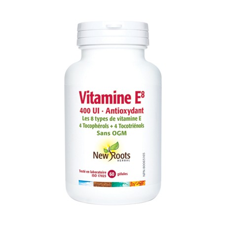 Vitamine E8 - 400 UI- Antioxydant 60 capsules — Herboristerie Desjardins