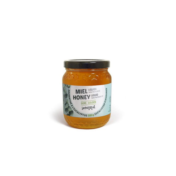 Miel liquide aromatisé à l'eucalyptus