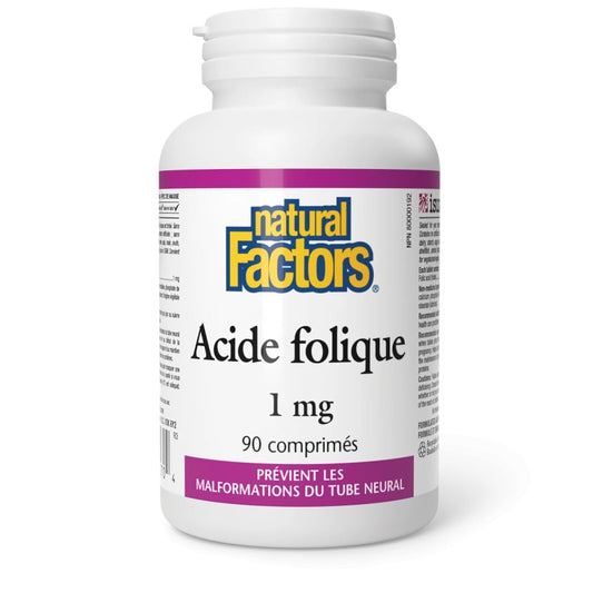 Acide folique 1 mg (90 capsules) — Herboristerie Desjardins
