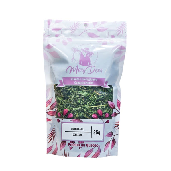 Scutellaire (Scutellaria lateriflora) biologique — feuilles et fleurs coupées 25 g