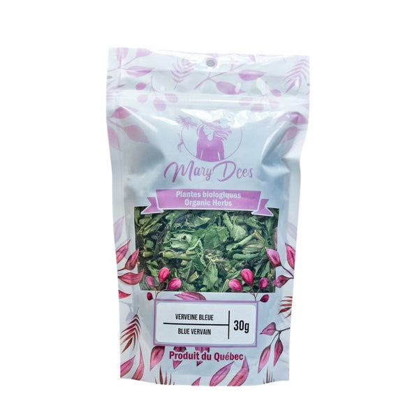 Verveine bleue (Verbena hastata) biologique — feuilles et fleurs coupées 30 g