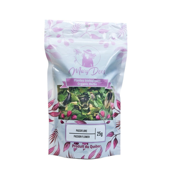 Passiflore (Passiflora incarnata) biologique — feuilles et fleurs coupées 25 g